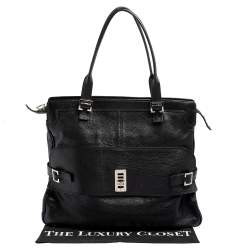 Pre Owned Mulberry Black Leather Maggie Tote