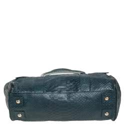 Mulberry Dark Green Python Effect Leather Bayswater Satchel