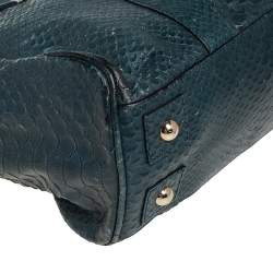 Mulberry Dark Green Python Effect Leather Bayswater Satchel