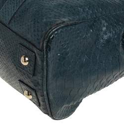 Mulberry Dark Green Python Effect Leather Bayswater Satchel