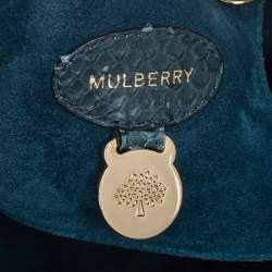 Mulberry Dark Green Python Effect Leather Bayswater Satchel