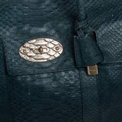 Mulberry Dark Green Python Effect Leather Bayswater Satchel