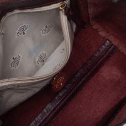 Pre Owned Mulberry Burgundy Leather Small Lily Shoulder Bag