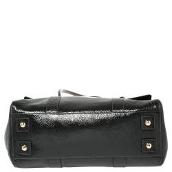 Pre Owned Mulberry Anthracite Patent Leather Bayswater Satchel
