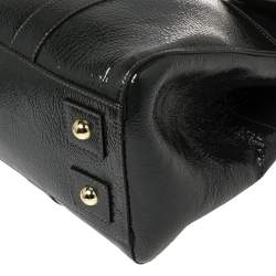 Pre Owned Mulberry Anthracite Patent Leather Bayswater Satchel