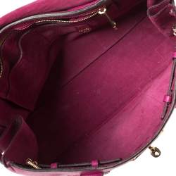 Pre Owned Mulberry Anthracite Pink Leather Bayswater Satchel
