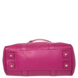Pre Owned Mulberry Anthracite Pink Leather Bayswater Satchel