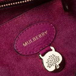 Pre Owned Mulberry Anthracite Pink Leather Bayswater Satchel