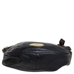 Mulberry Black/Brown Pebbled Leather Medium Mitzy Messenger Bag