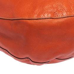 Pre Owned Mulberry Orange Leather Large Daria Hobo