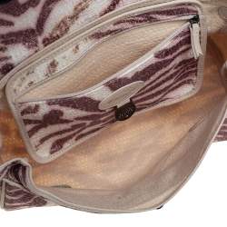 Pre Owned Mulberry Multicolor Tiger Print Woven Raffia And Leather Alexa Satchel