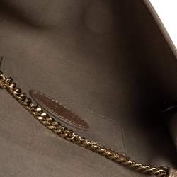 Pre Owned Mulberry Metallic Gold Leather Delphie Duo Chain Shoulder Bag