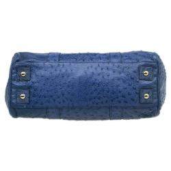 Mulberry Blue Ostrich Leather Bayswater Satchel Bag