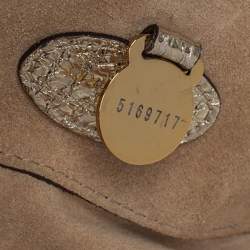 Pre Owned Mulberry Metallic Gold Textured Leather Bayswater Satchel