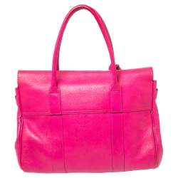 Pre Owned Mulberry Fuchsia Leather Bayswater Satchel