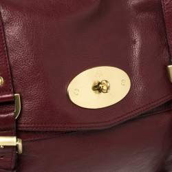 Pre Owned Mulberry Dark Red Leather Alexa Satchel