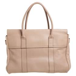 Pre Owned Mulberry Beige Leather Bayswater Satchel