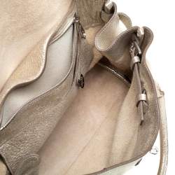 Pre Owned Mulberry Metallic Gold Crinkle Leather Bayswater Satchel