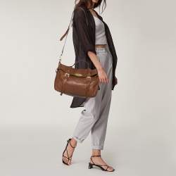 Pre Owned Mulberry Brown Leather Oversized Alexa Satchel