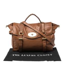 Pre Owned Mulberry Brown Leather Oversized Alexa Satchel