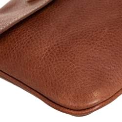 Pre Owned Mulberry Tan Leather Union Jack Clutch