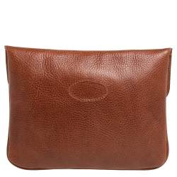 Pre Owned Mulberry Tan Leather Union Jack Clutch