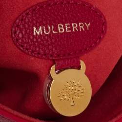 Pre Owned Mulberry Red Leather Small Lily Shoulder Bag