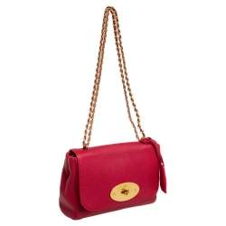 Pre Owned Mulberry Red Leather Small Lily Shoulder Bag