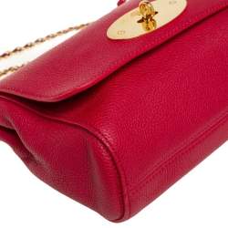 Pre Owned Mulberry Red Leather Small Lily Shoulder Bag
