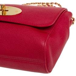 Pre Owned Mulberry Red Leather Small Lily Shoulder Bag