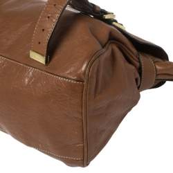 Pre Owned Mulberry Brown Leather Alexa Satchel