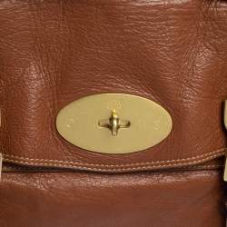 Pre Owned Mulberry Brown Leather Alexa Satchel