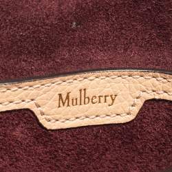 Pre Owned Mulberry Beige Leather Small Amberley Shoulder Bag