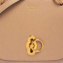 Pre Owned Mulberry Beige Leather Small Amberley Shoulder Bag