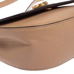 Pre Owned Mulberry Beige Leather Small Amberley Shoulder Bag