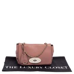 Pre Owned Mulberry Pale Pink Leather Small Lily Shoulder Bag