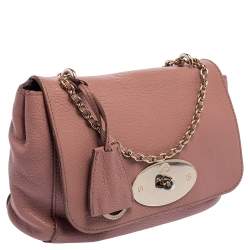 Pre Owned Mulberry Pale Pink Leather Small Lily Shoulder Bag