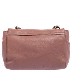 Pre Owned Mulberry Pale Pink Leather Small Lily Shoulder Bag