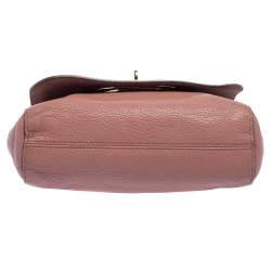 Pre Owned Mulberry Pale Pink Leather Small Lily Shoulder Bag