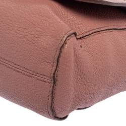 Pre Owned Mulberry Pale Pink Leather Small Lily Shoulder Bag