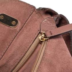 Pre Owned Mulberry Pale Pink Leather Small Lily Shoulder Bag