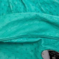 Pre Owned Mulberry Green Ostrich Mitzy Hobo