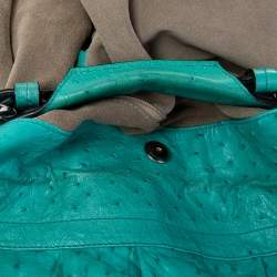 Pre Owned Mulberry Green Ostrich Mitzy Hobo