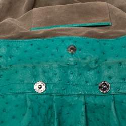 Pre Owned Mulberry Green Ostrich Mitzy Hobo