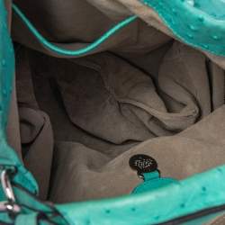 Pre Owned Mulberry Green Ostrich Mitzy Hobo