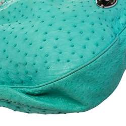 Pre Owned Mulberry Green Ostrich Mitzy Hobo