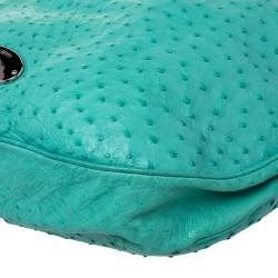 Pre Owned Mulberry Green Ostrich Mitzy Hobo