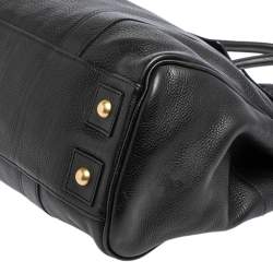 Pre Owned Mulberry Black Pebbled Leather Bayswater Satchel