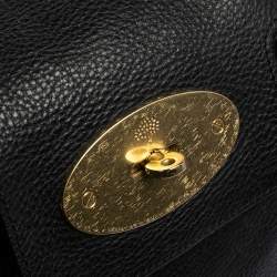 Pre Owned Mulberry Black Pebbled Leather Bayswater Satchel