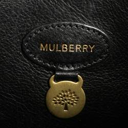 Pre Owned Mulberry Black Pebbled Leather Bayswater Satchel